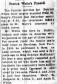 16 February 1912, p.6, col. ?; obituary