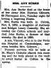 Ann Burke; obituary