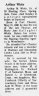 Arthur M White; obituary