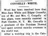 Connelly–White; marriage announcement