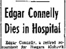 Edgar Connelly; obituary