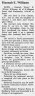 Hannah "Nancy"  E (White) Williams; obituary
