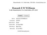 Hannah E W Williams; death index