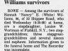 Hannah "Nancy"  E (White) Williams; obituary