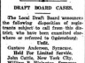 Hugh Connelly;  held by draft board