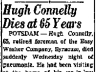Hugh Connelly; obituary
