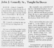 John J Connelly; obituary