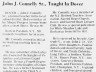 John J Connelly; obituary