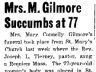 Mary Gilmore; obituary
