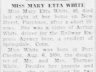 Mary Etta White; obituary