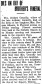 20 July 1921, p. 2, col. 3,; obituary