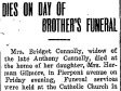 20 July 1921, p. 2, col. 3,; obituary