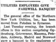 24 September 1930, p. 1, col. 6; farewell banquet