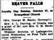 24 October 1935, p. 2, col. 5, para. 12; leaving Beaver Falls