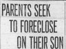 Thomas White; foreclosure