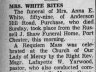 Anna E  White; obituary