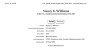 Nancy E Williams; death 30 September 1998
